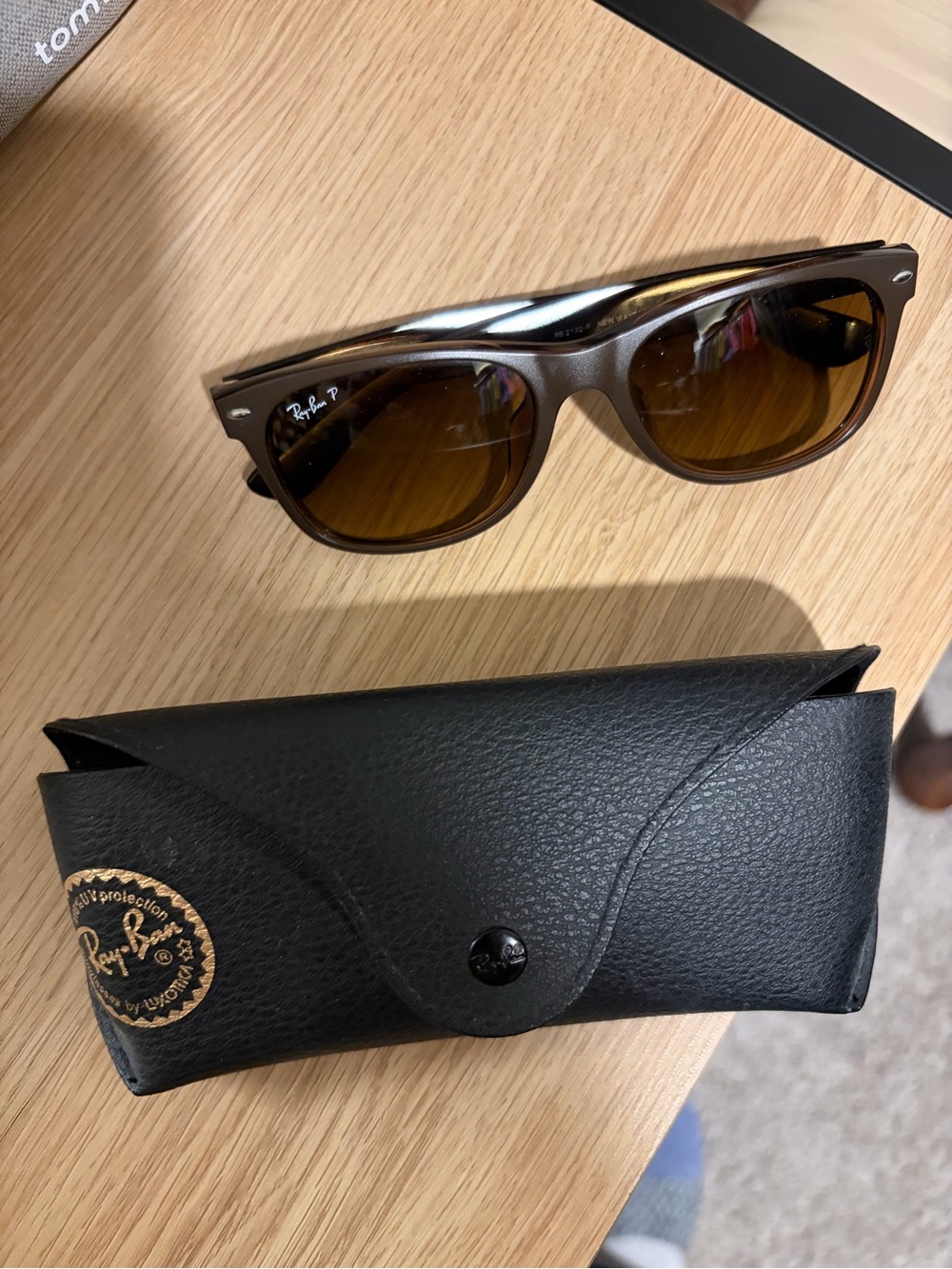 Ray-Ban New Wayfarer Brown Frame Sunglasses with Brown Lenses